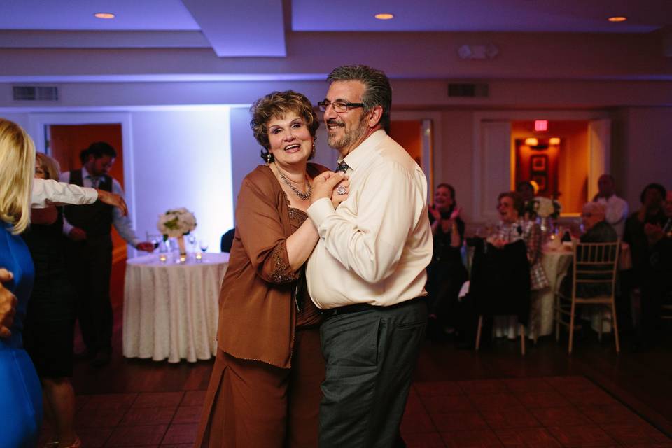 Enjoying the music in the ballroom