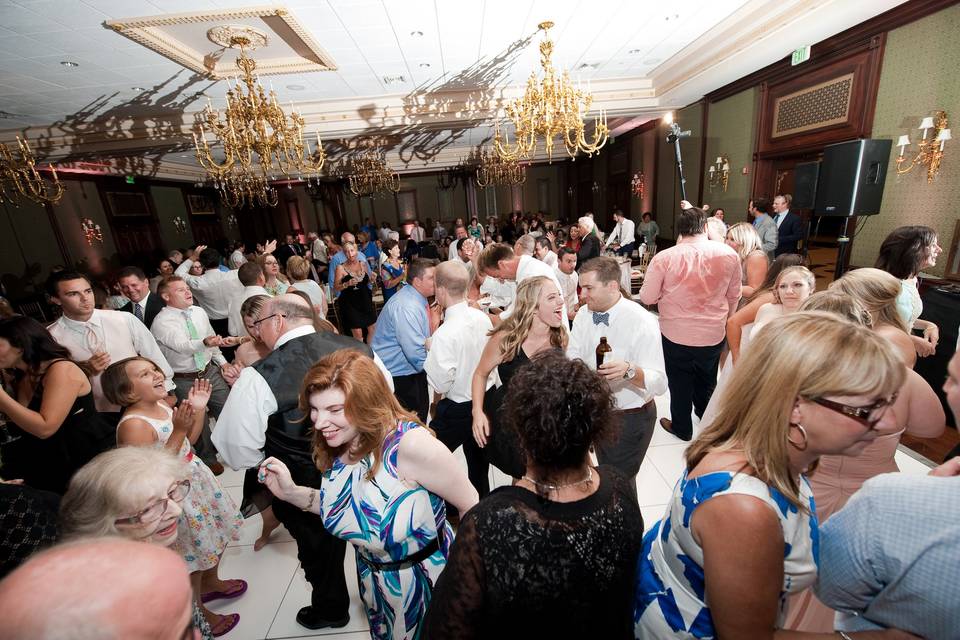 Vibrant crowd in the ballroom