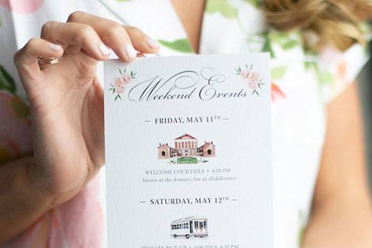 Watercolor Events Card