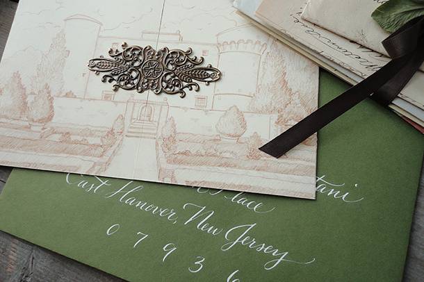 Italy Gate Fold Invitation