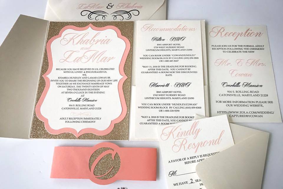 Pocket fold invitations