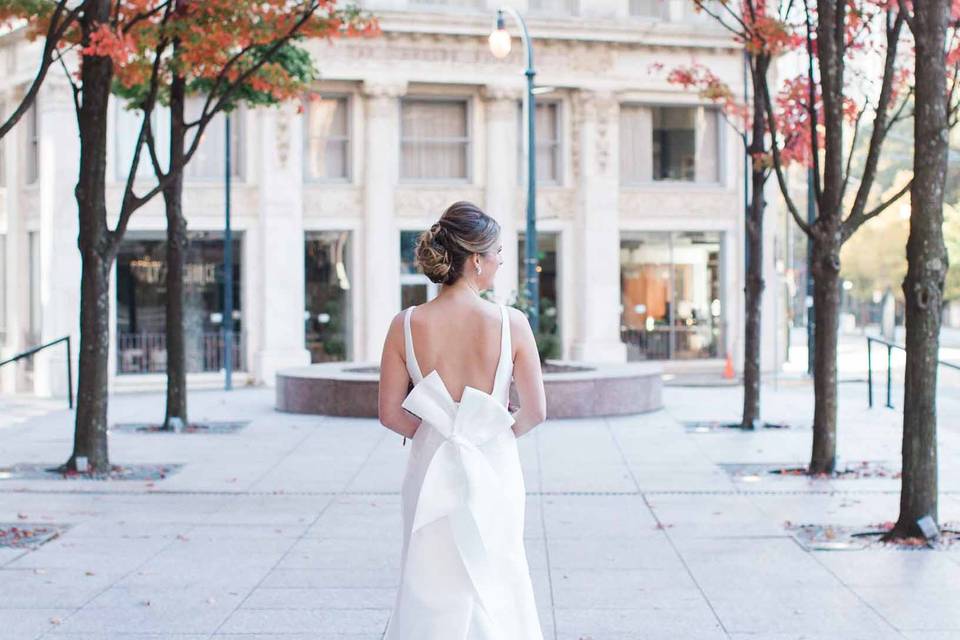 Bride midtown Atlanta Fall