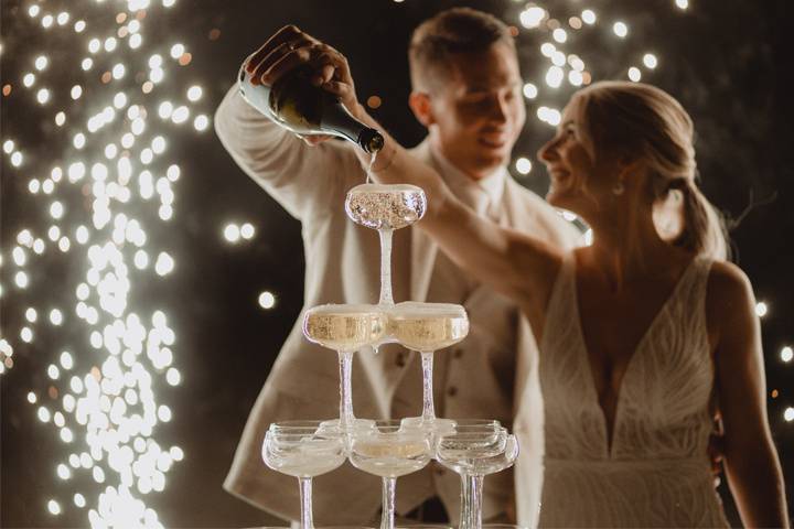 Champagne tower
