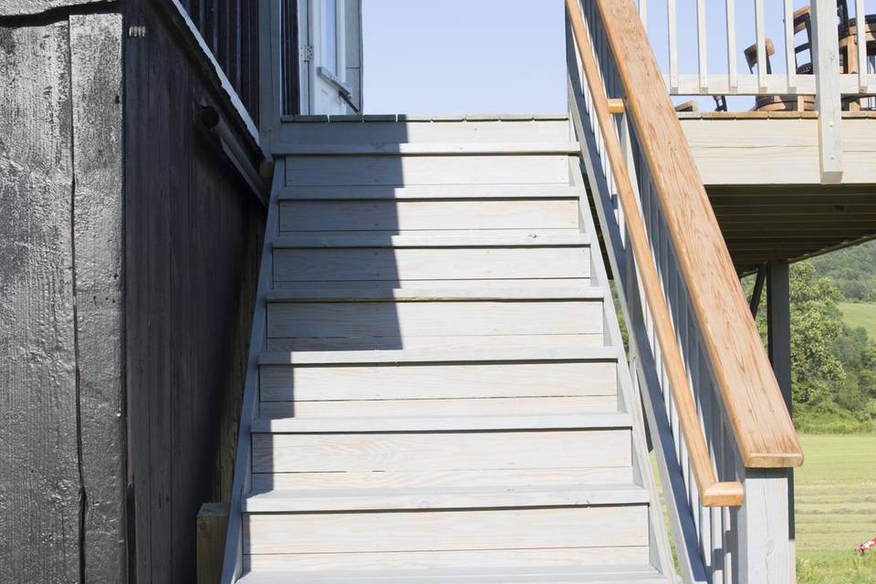 The barn stairs