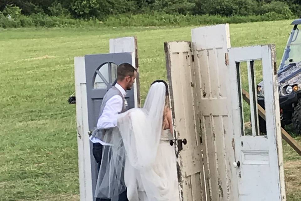Bride entering
