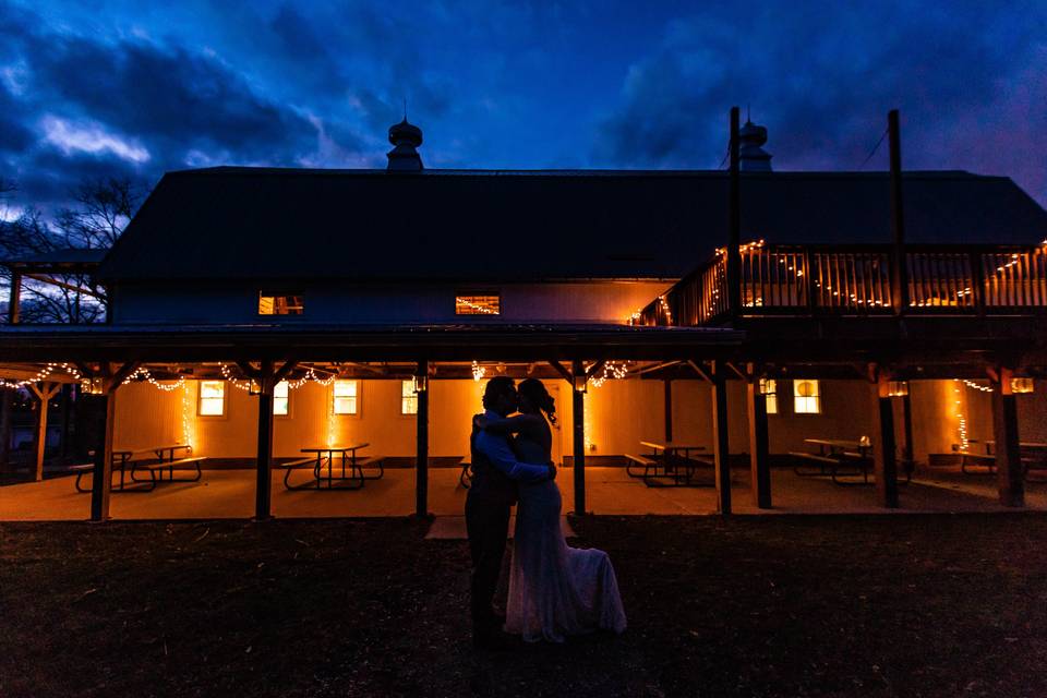 Stunning photo of barn patio