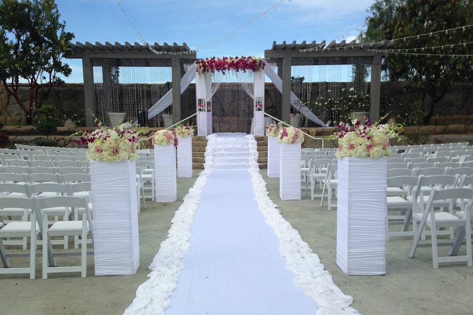 Wedding ceremony set-up