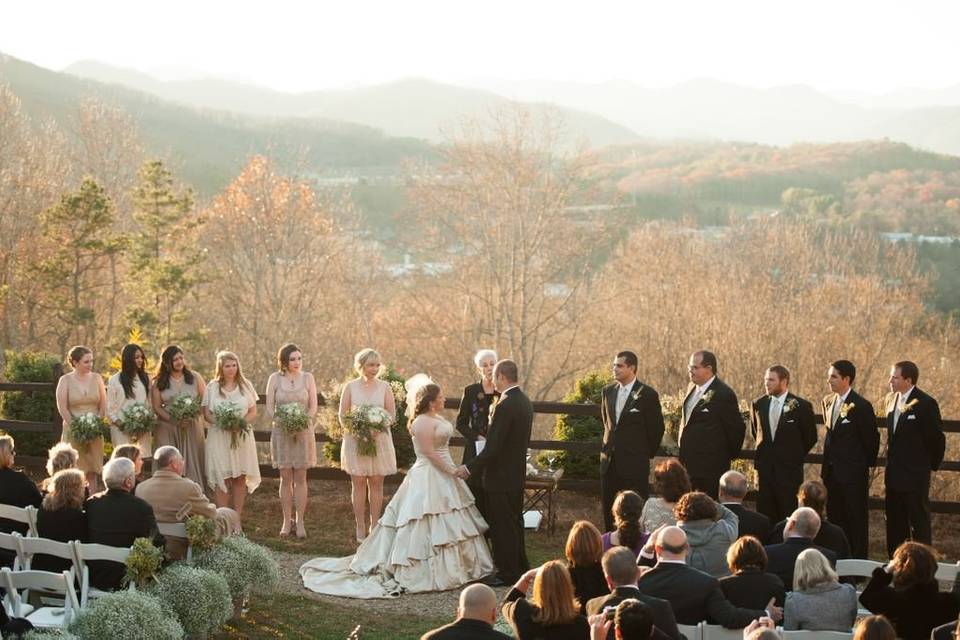 Group photo with the officiant