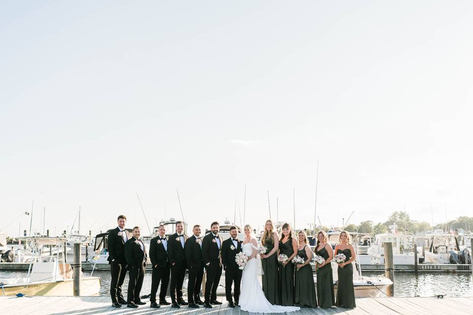 Wedding party on the Bay