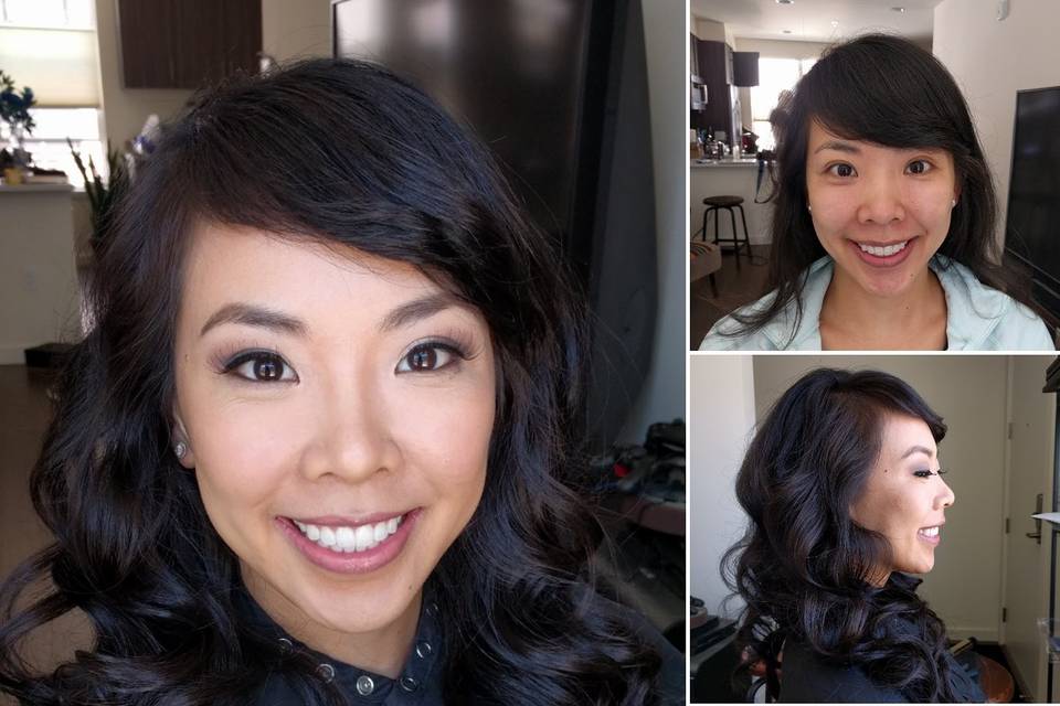 Before and after makeup