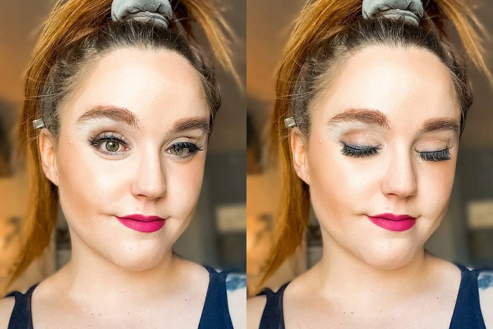 Cut-crease look