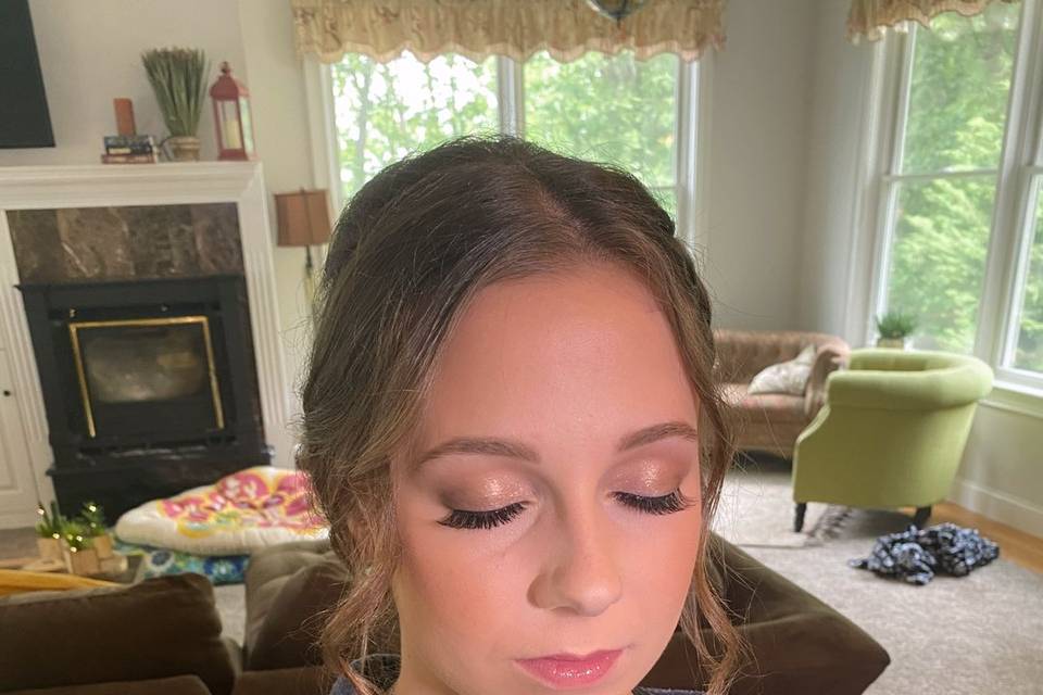Prom hair and makeup