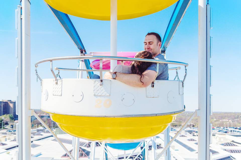 Virginia engagement session at a carnival!