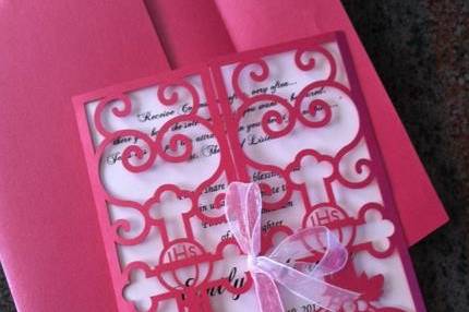 Hot pink invitation