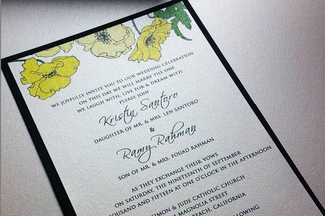 Floral invitation