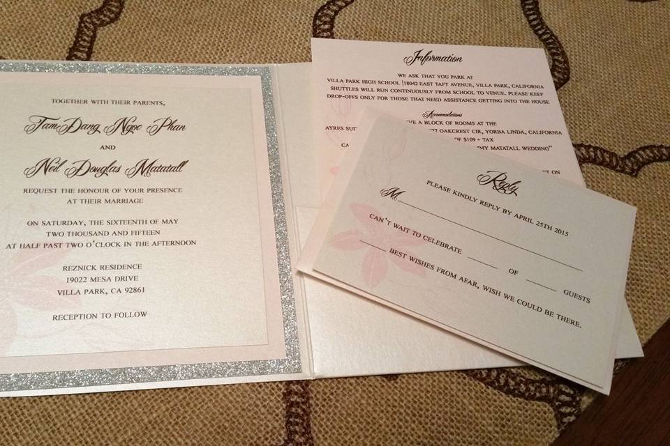 Pastel colored invitation