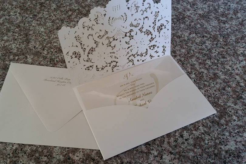 Laser cut invitation