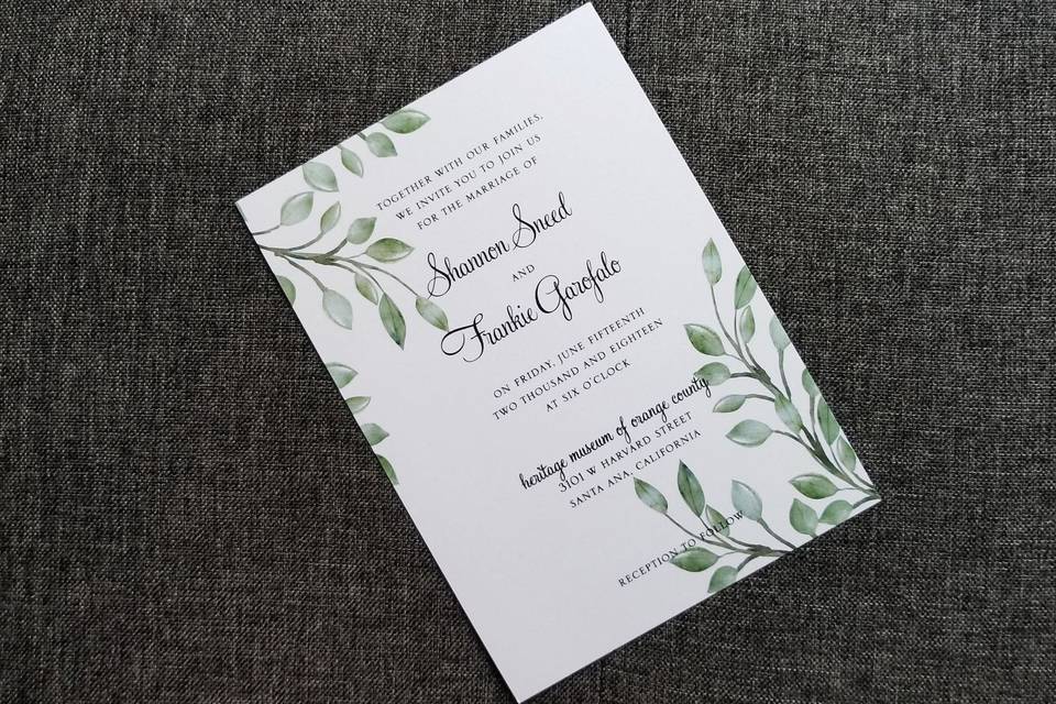Botanical invitation