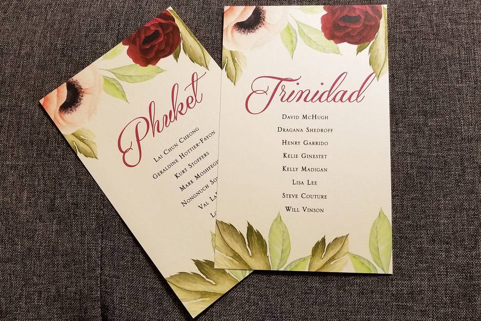 Floral invitation