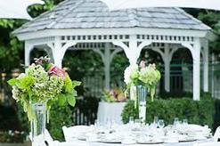 Our tree surrounded gazebo is the perfect place so say 