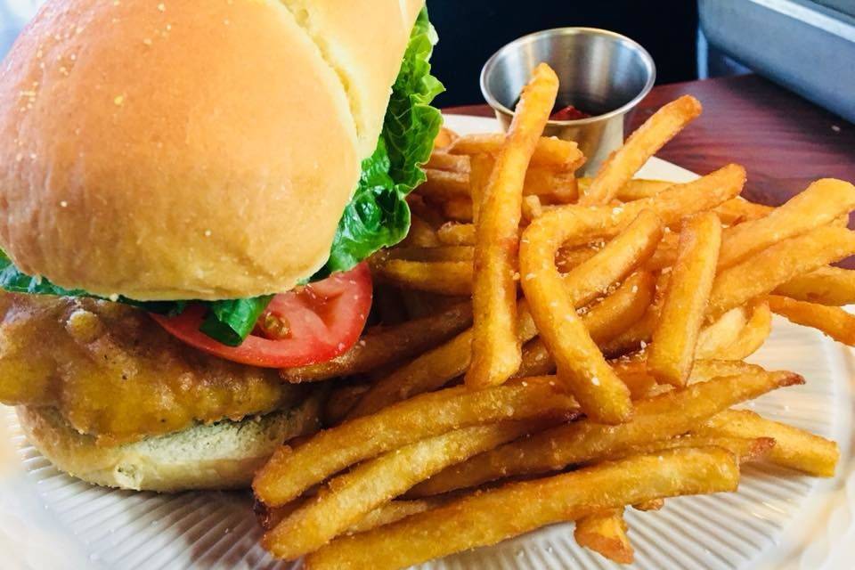 Burger and fries