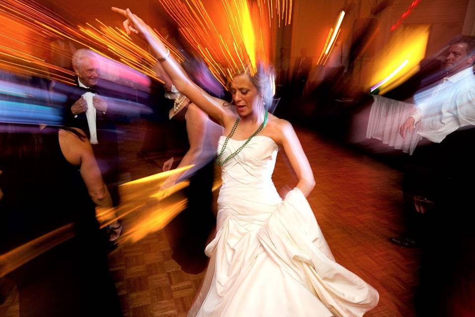 Bride dancing