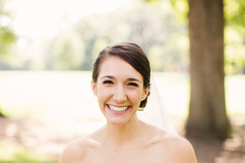 Smiling bride