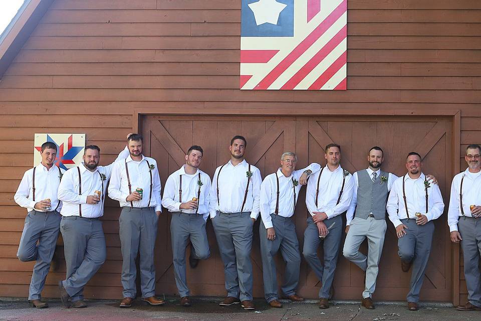 Groom and his groomsmen