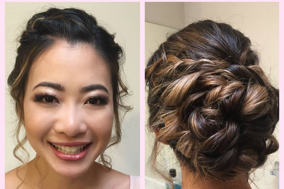 Bridesmaid hair and makeup package