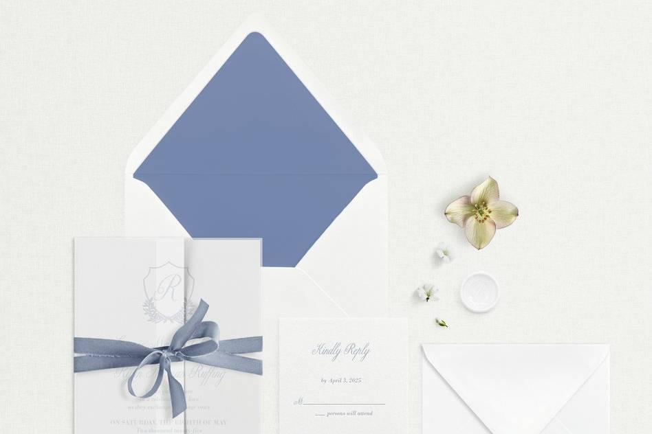 Shield Monogram Invitation