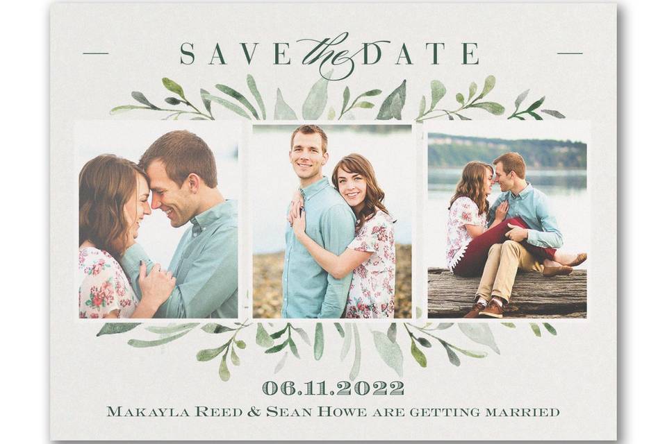 Greenery Save the Date