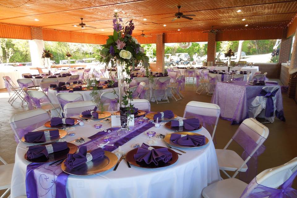 Table Setting in the Outdoor Pavilion