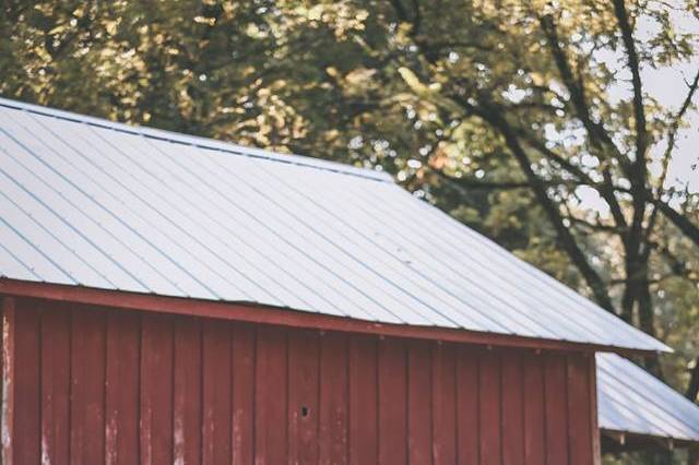 By the barn