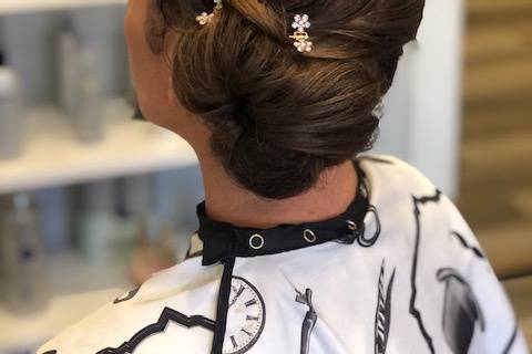 Unique side bun and braid