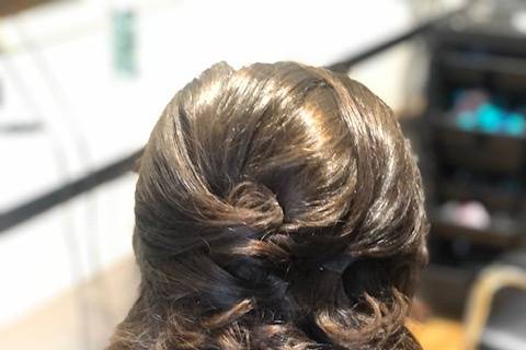 Half updo
