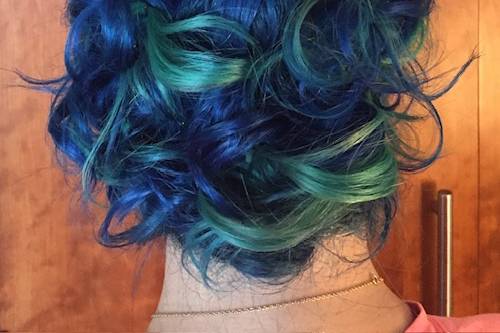Blue hue updo