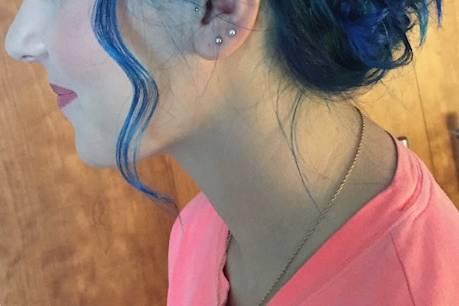 Blue hue updo