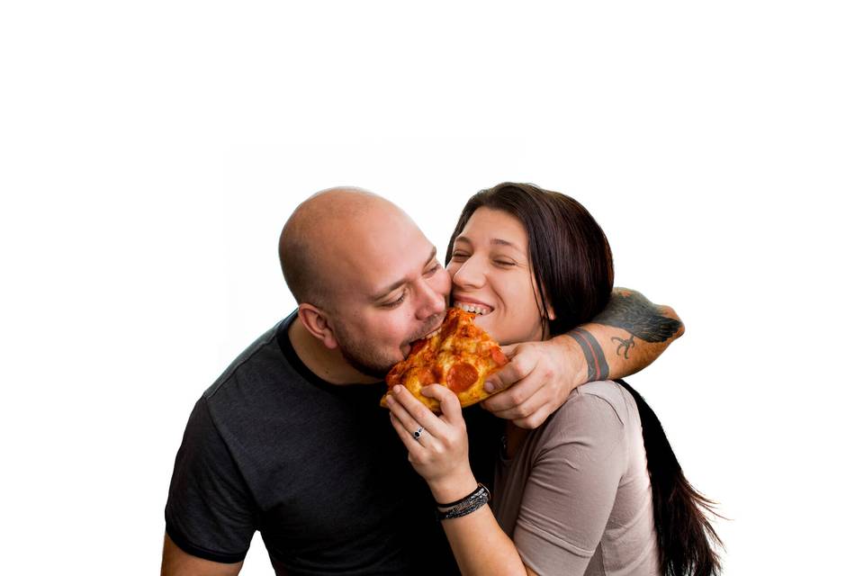 Pizza engagement shoot