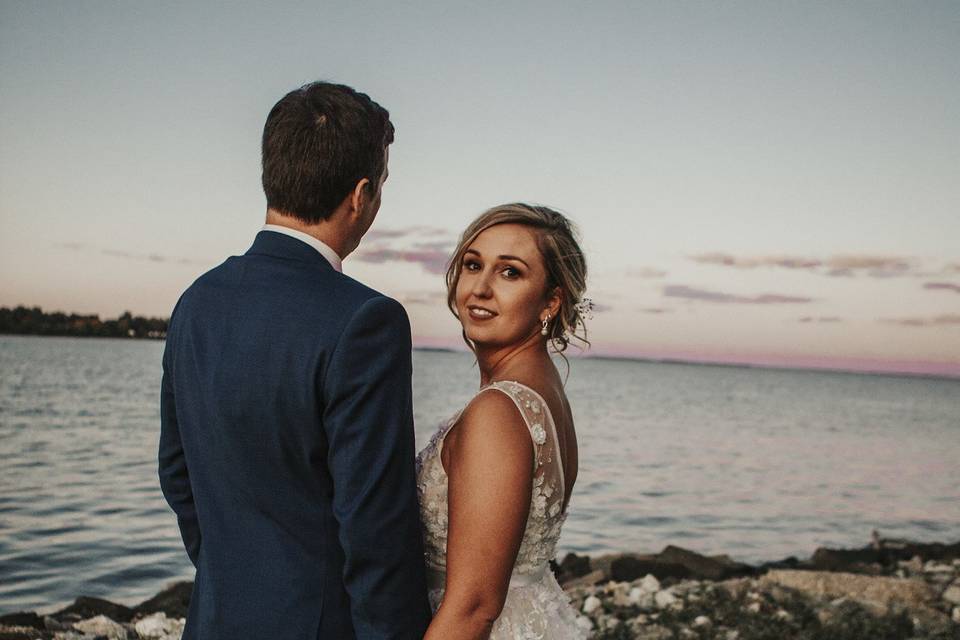 Lakefront wedding