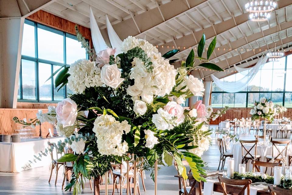 Elevated centerpiece wedding