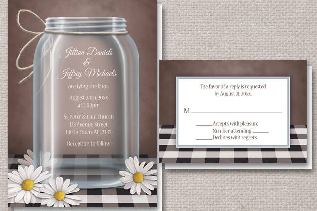Stunningly beautiful, rustic wedding invitations (and optional 3.5