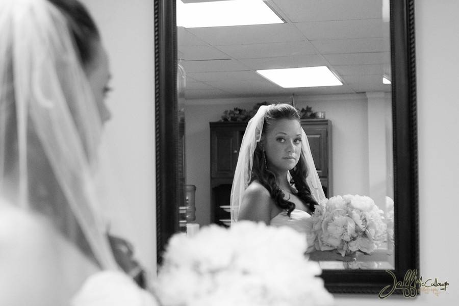 Bride's reflection