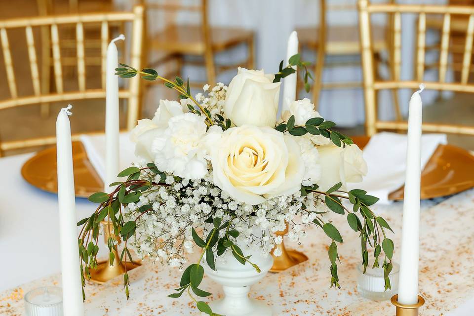 Romantic wedding centerpiece a