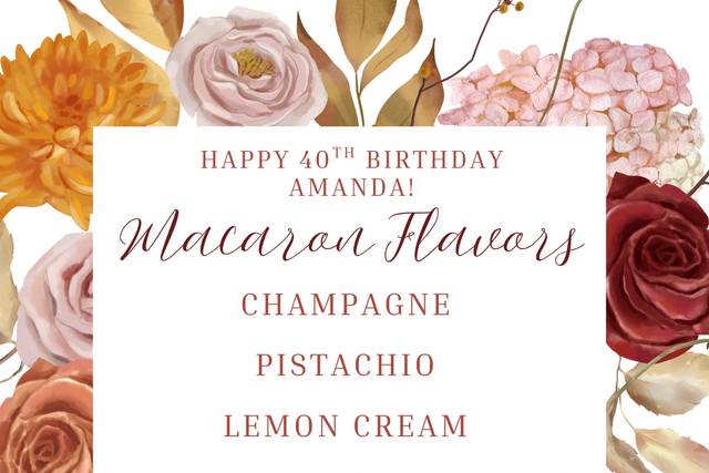 Birthday party flavors custom