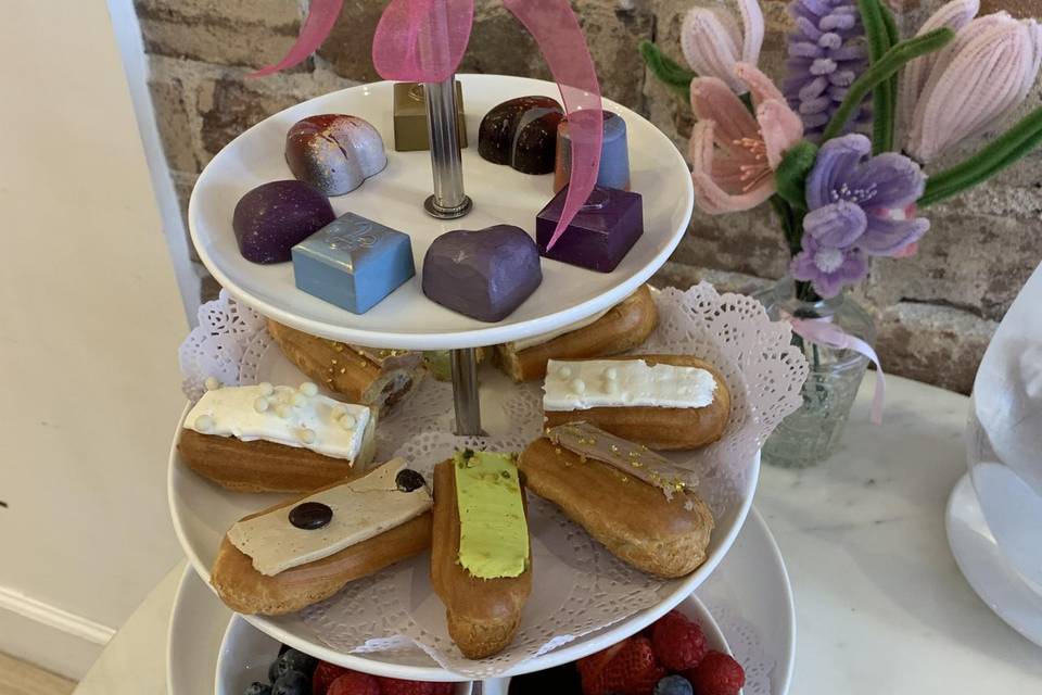 3 tiers of sweets
