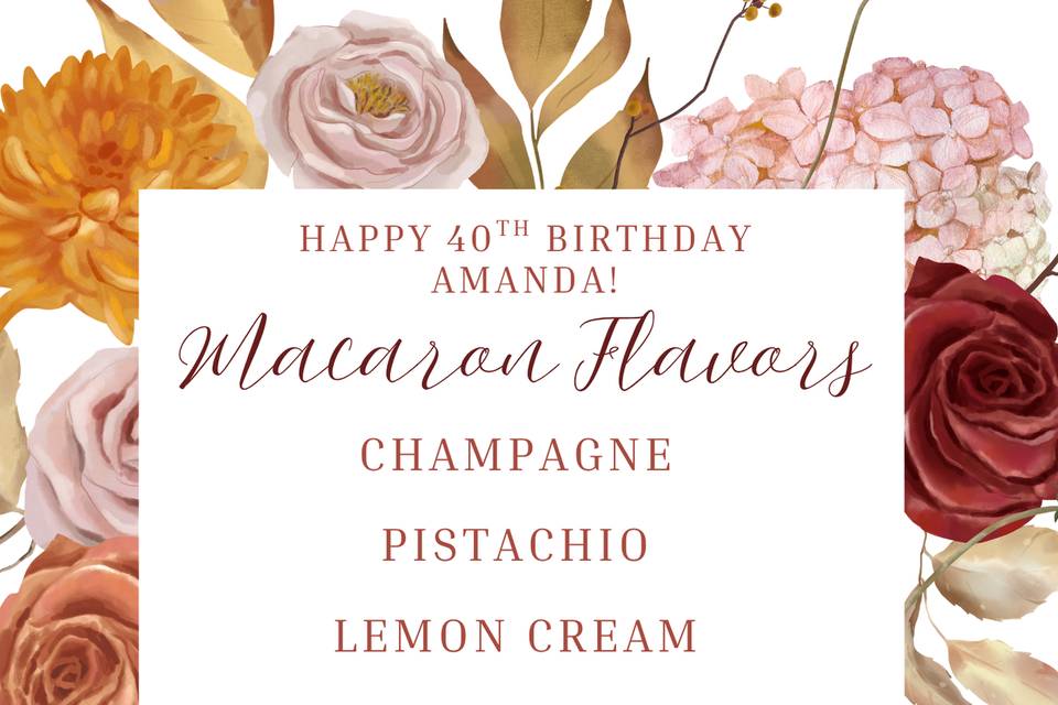 Birthday party flavors custom