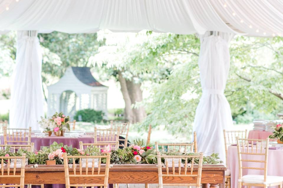 Chic reception tent