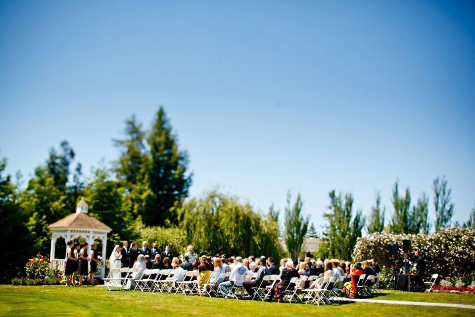 Outdoor wedding ceremony