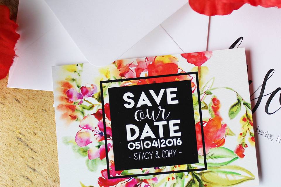 Save the date sample