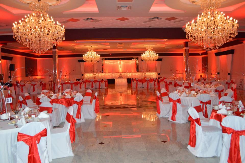 Wedding reception area